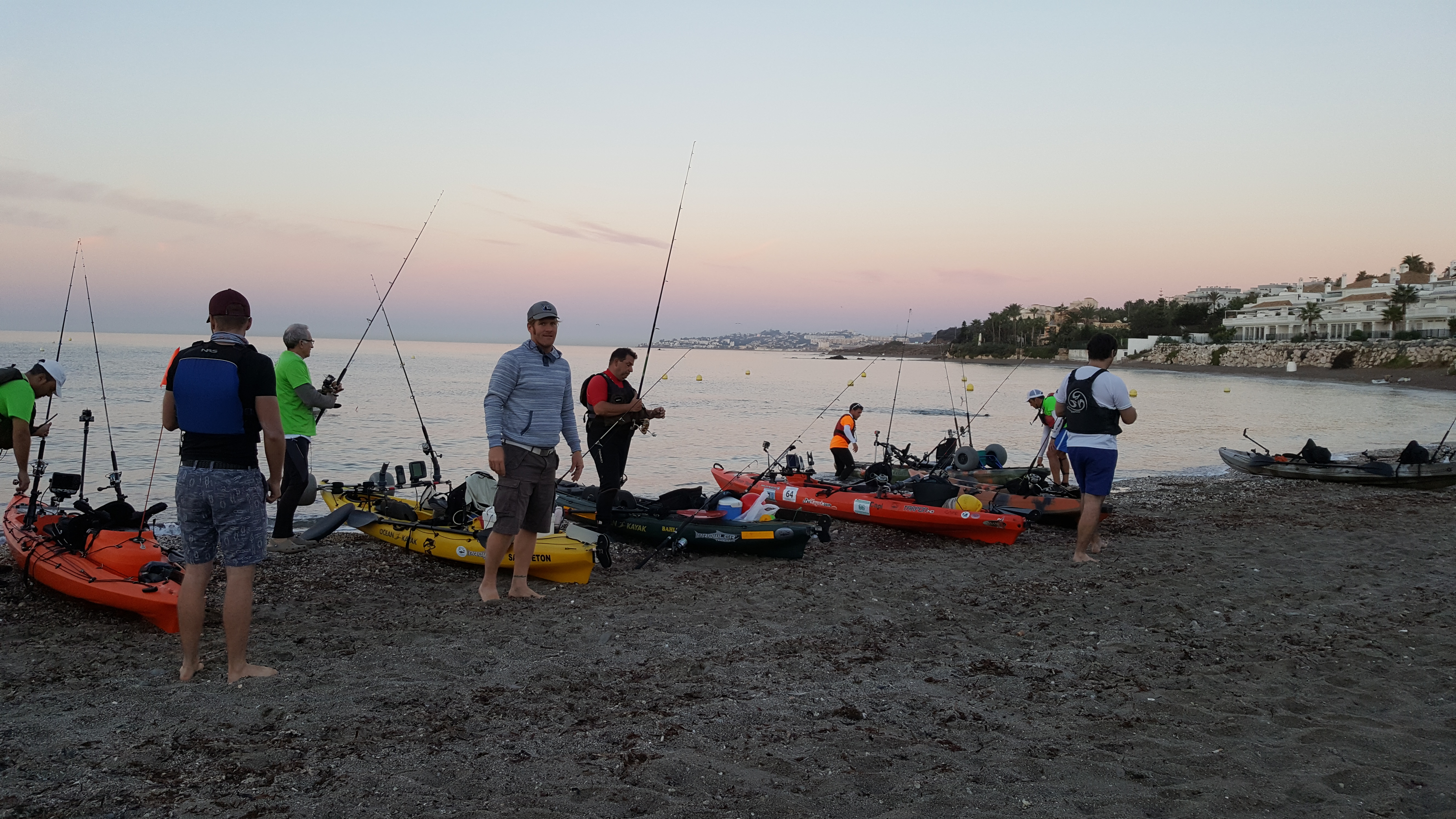 Angelnkajaks ready to leave for our fishing adventure